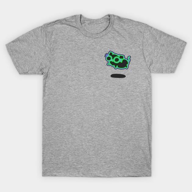 Floaty Cat Pocket Emblem - Light T-Shirt by Hey Buddy, Nice Merch!